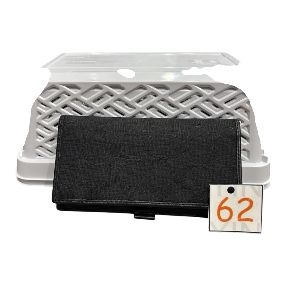 Coach Black checkbook cover